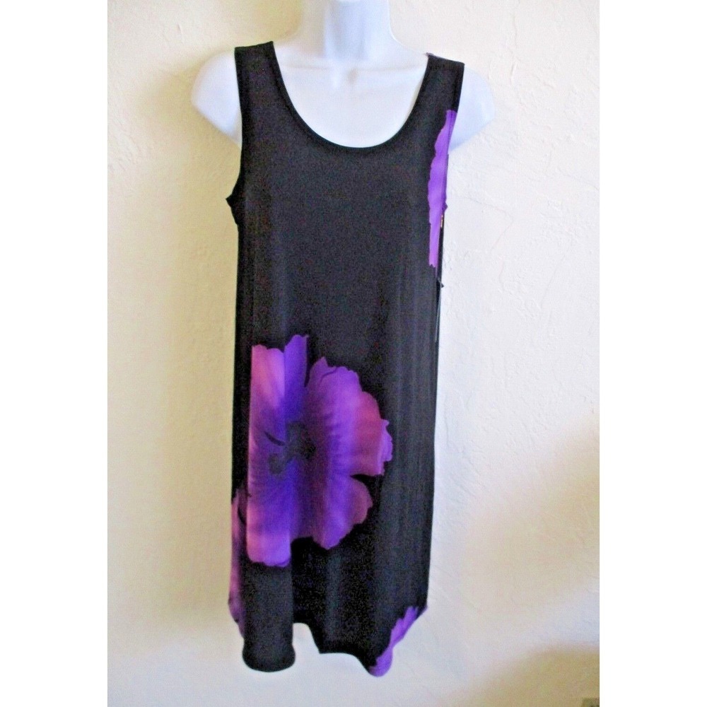 Vejaiz Designs Tank Dress Size Small Bold Floral Print Stretchy NWT